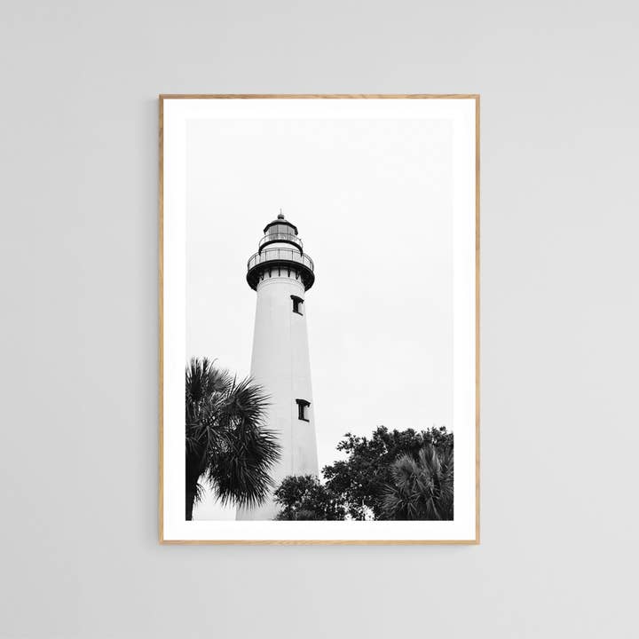 Modern Photographic Print - St. Simons Lighthouse for wholesale by Alicia Bock Print Shop