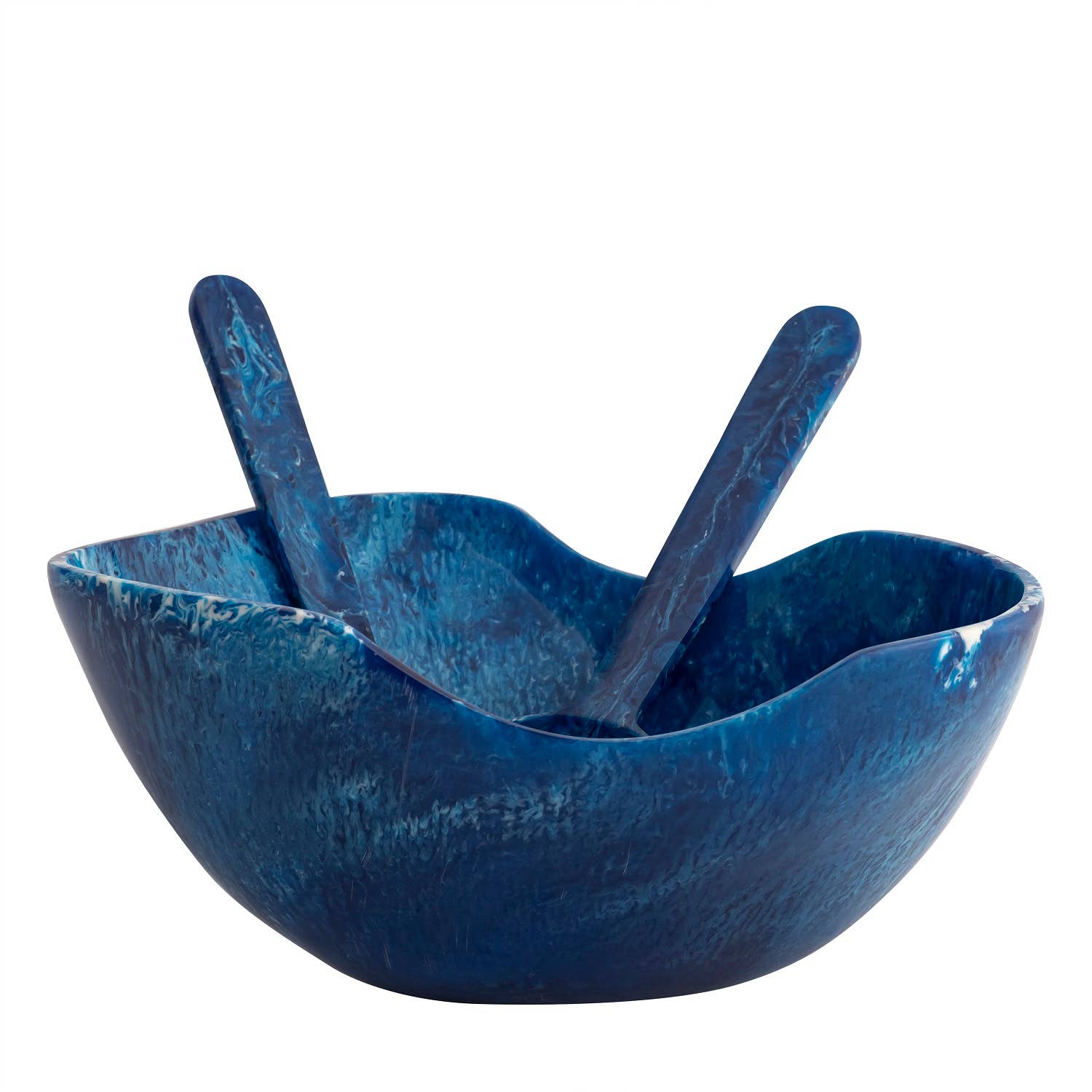 Salad Servers Set of 2 Blue Resin Dia 11" for wholesale on Faire4