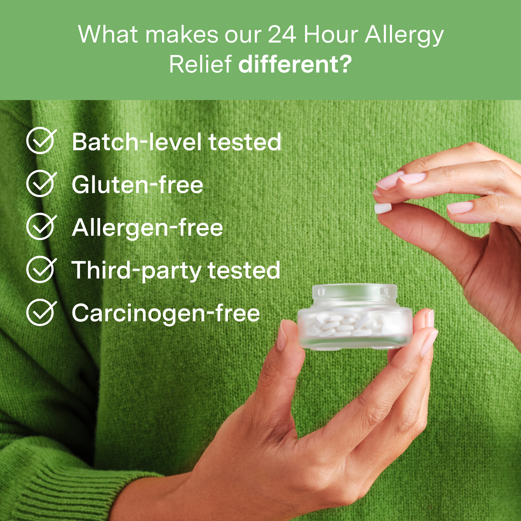 Cabinet Health - Wholesale Oral Supplement/Vitamin - 24 Hour Allergy Relief Compostable Refill Pouch - 40ct5