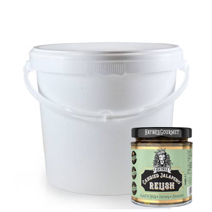 3KG Catering Bucket - Candied Jalapeno Relish for wholesale by Haynes Gourmet UK