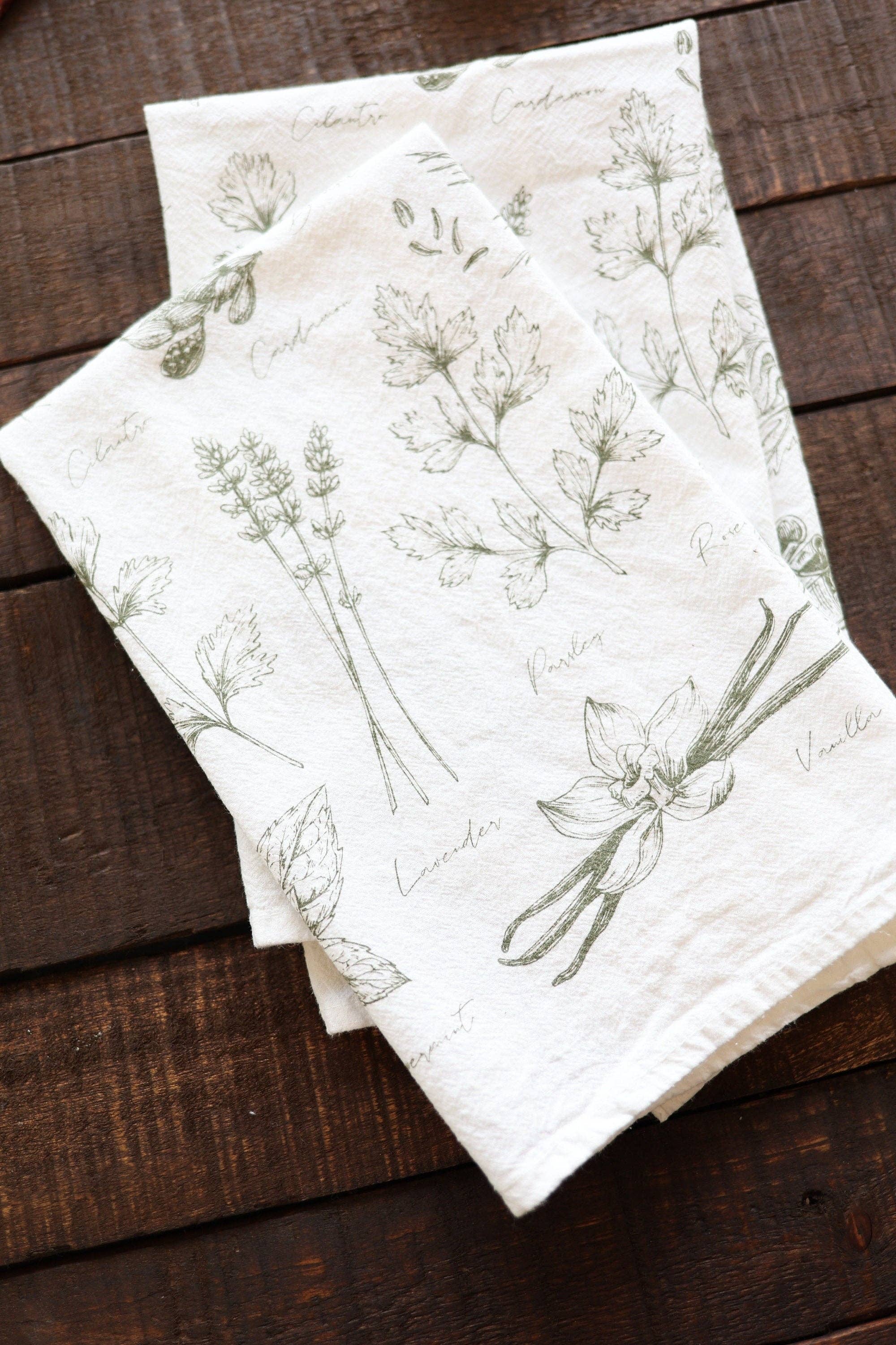 Highland Ridge  |  Handmade Home Decor - Wholesale Tea Towel - Kitchen Herbs Tea Towel7