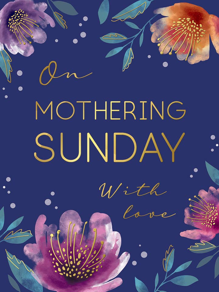 Carte de fête des mères, Dimanche des mères, Fleurs à l'aquarelle pour la vente par Piccadilly Greetings