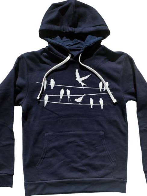 Birds On A Wire uniseks hoodie voor wholesale door Boredwalk