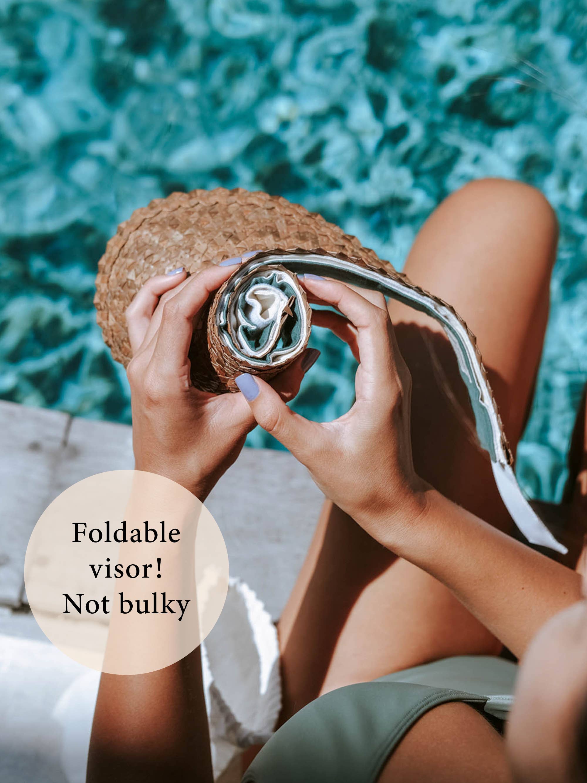 Chasing Rainbows – wholesale Visor – Women's – Straw Sun Visor Summer Hat | Adjustable beach hat6