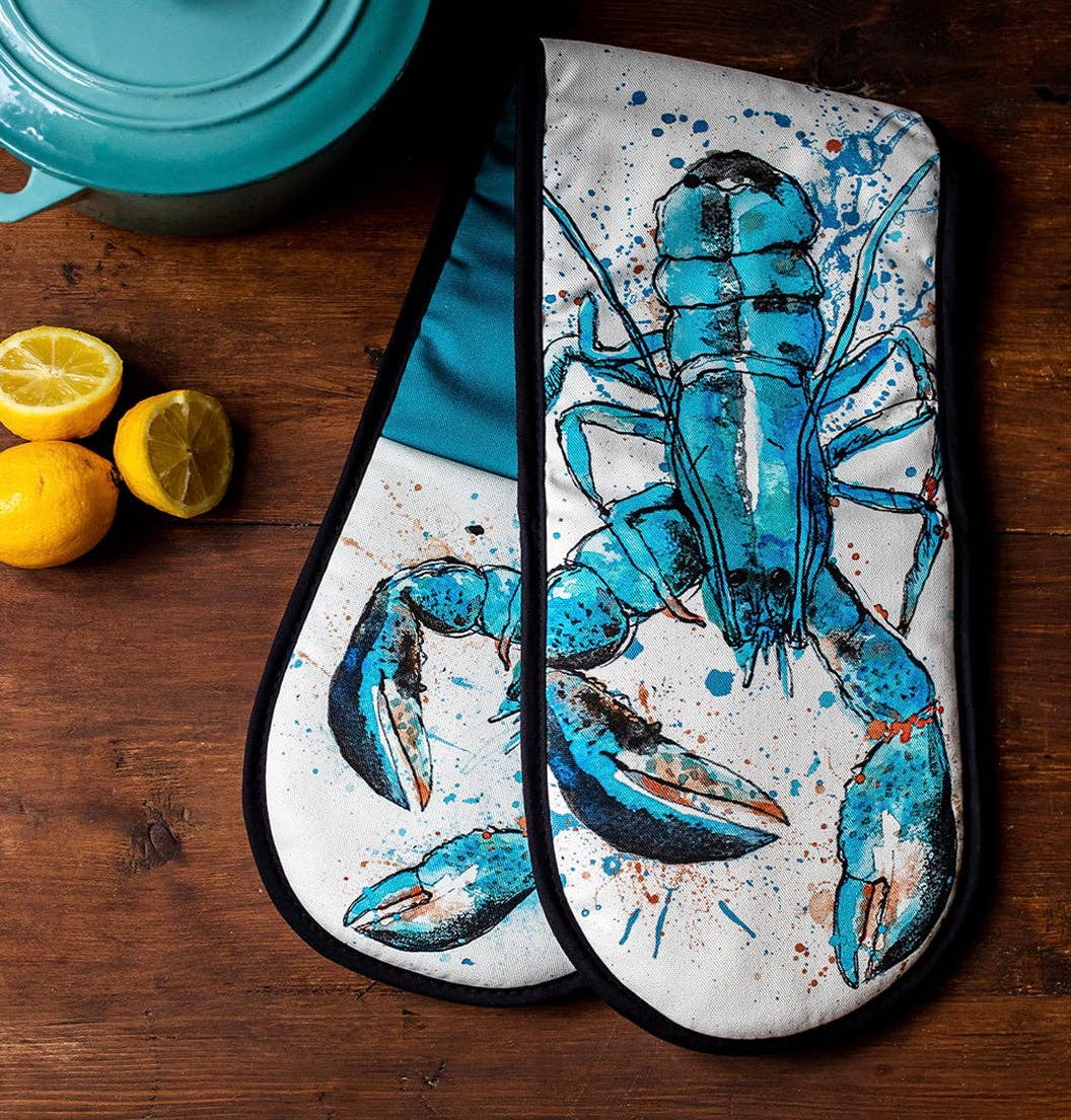Dollyhotdogs - Wholesale Oven Mitt/Pot Holder - Blue Lobster Oven Glove0