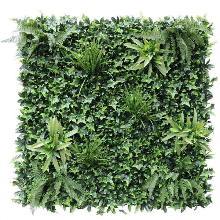 Luxury Green Tropics Artificial Living Wall / Green Wall 40" x 40" 11SQ FT Commercial Grade UV Resistant for wholesale by Designer Plants