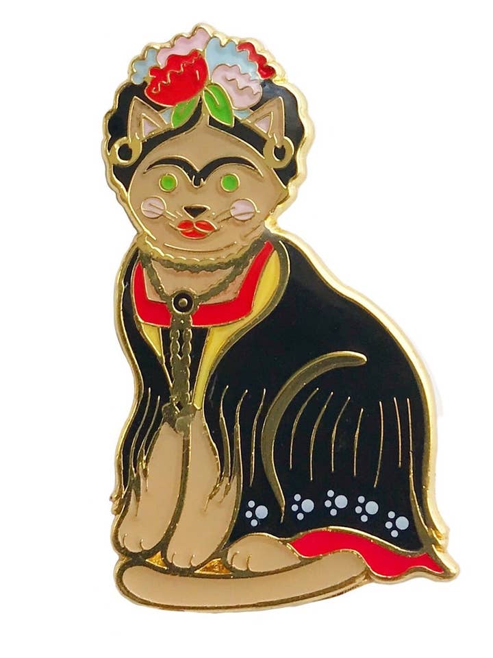 Frida Kahlo - Spilla smaltata per la vendita all'ingrosso da parte di Danielle V Designs