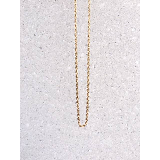 TWISTY NECKLACE GOLD-SILVER voor wholesale door ROCKY ROSA