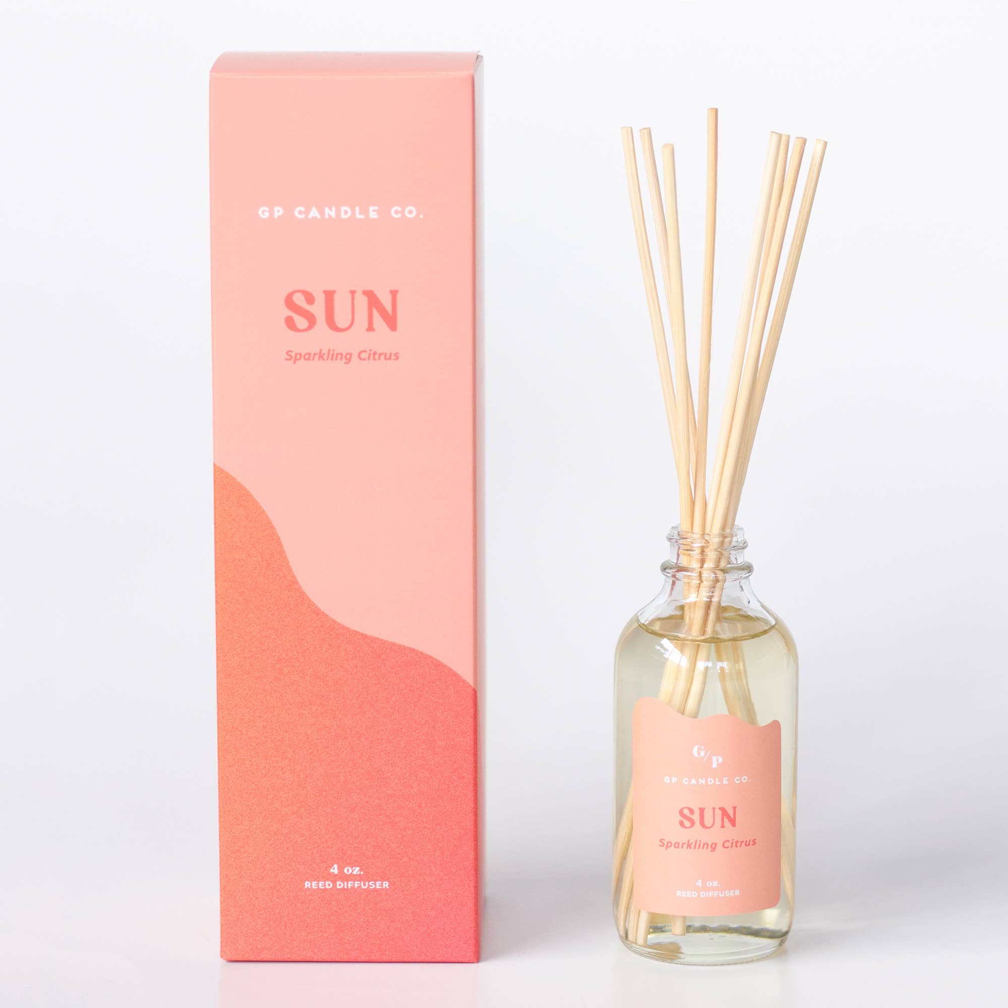 GP Candle Co. - Wholesale Reed Diffuser - Sun 4 oz. Hue Reed Diffuser (Sparkling Citrus)1