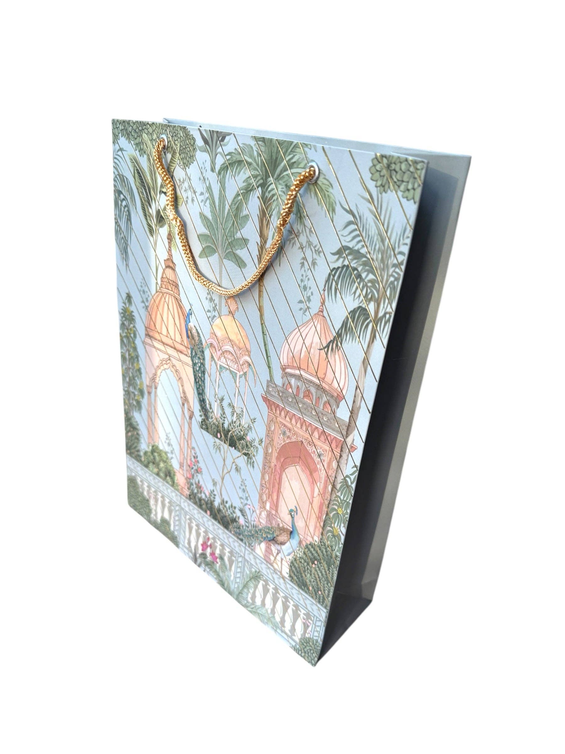 Ava’s Accessory Box - Wholesale Gift Bag - Gift Bag with Gold Strings Tropical Design2