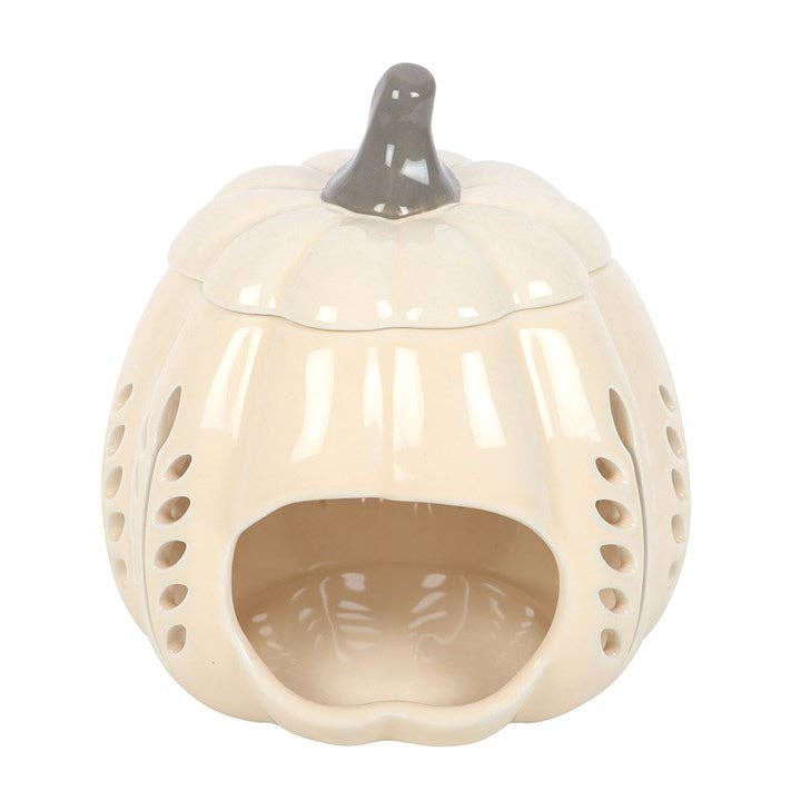 Something Different Wholesale – wholesale Wax warmer – Cream Autumn Leaf Cut Out Pumpkin Oil Burner and Wax Warmer4