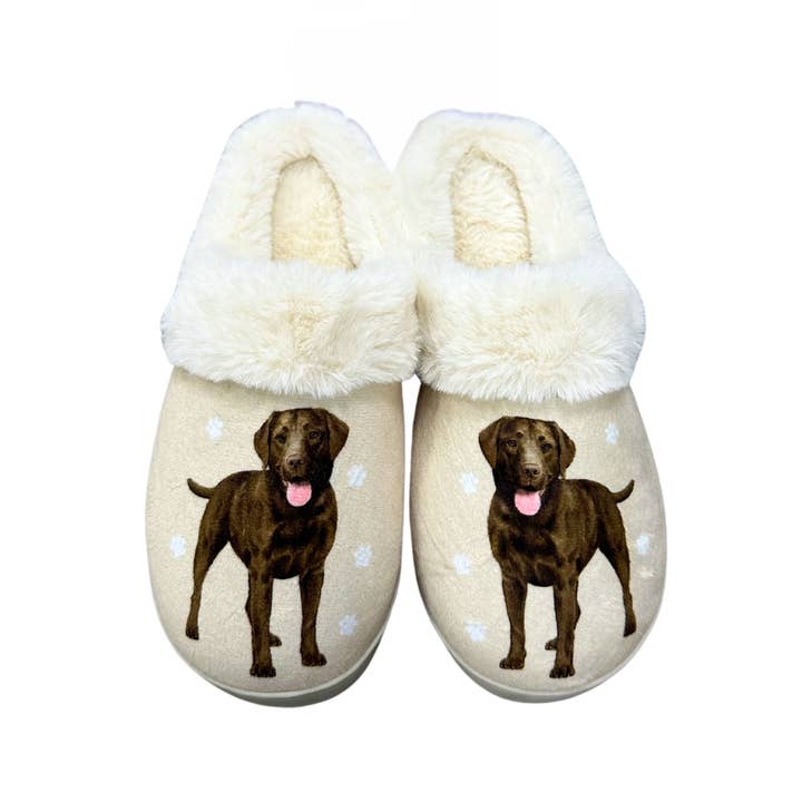 E&S Pets – wholesale Slippers – Unisex – Labrador Chocolate Snuggs Slipper - Comfy - Pet lovers