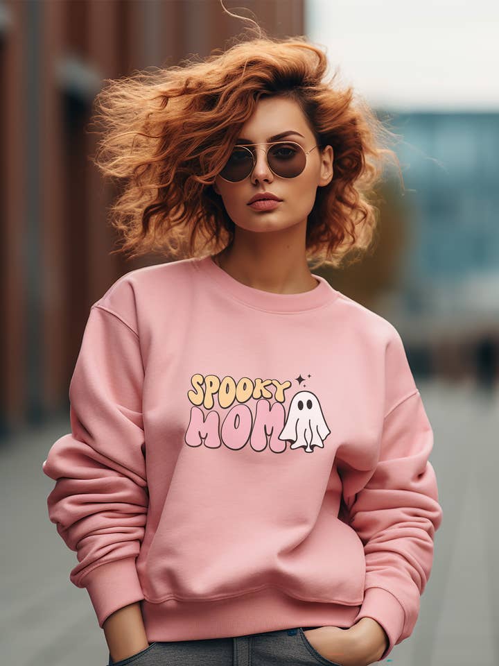 Peanut Bunny - Wholesale Graphic Sweatshirt - Women's - Spooky Mom - Halloween Sweatshirt