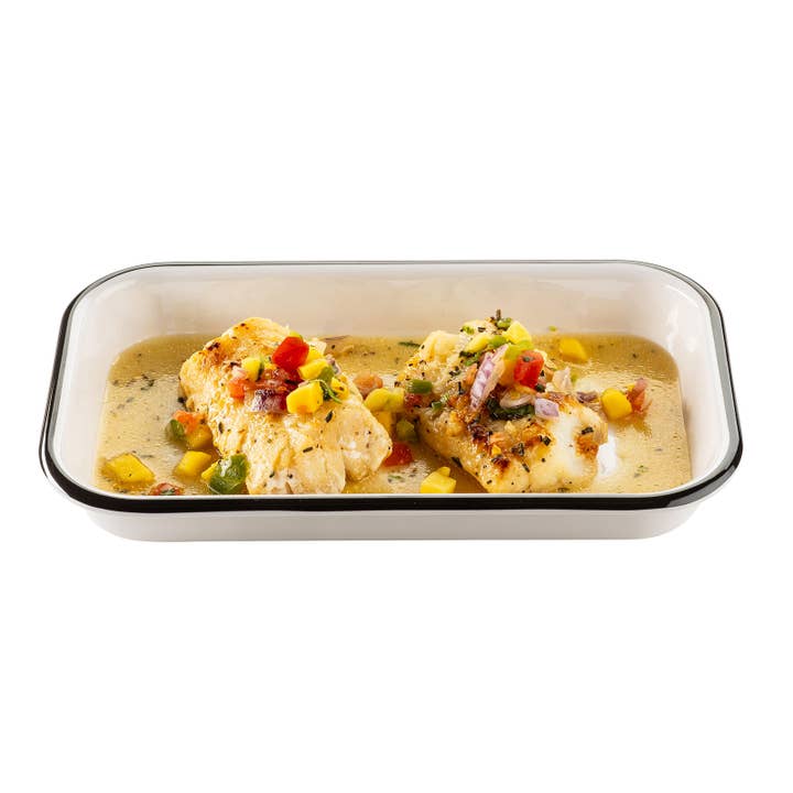 TableCraft Products Company - Wholesale Serving Tray - Canteen Collection Melamine Tray, White/Black, 10.25 x 6"12
