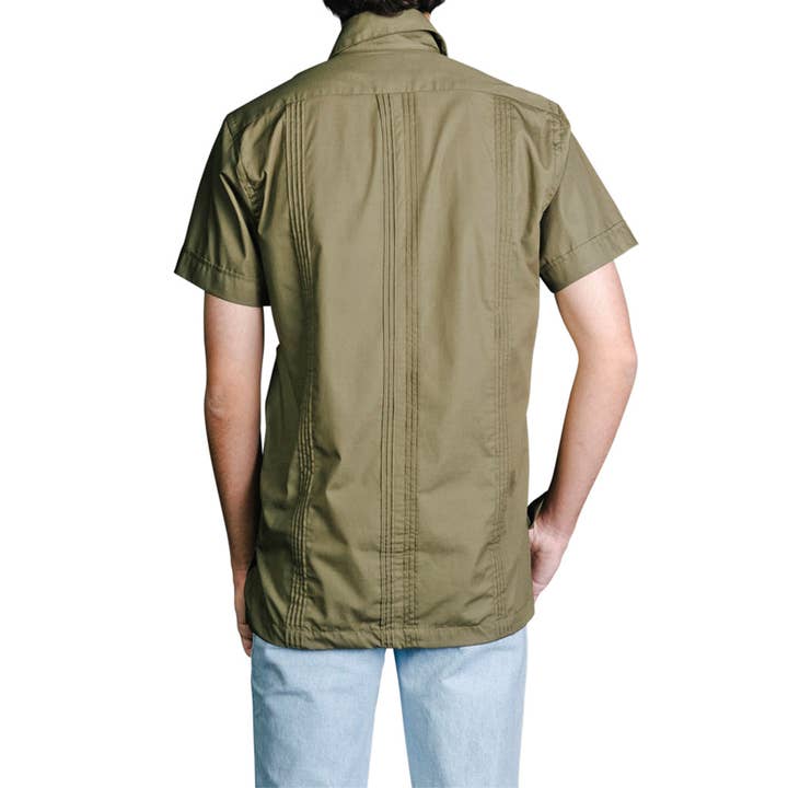 Paris Texas Apparel Co. - Wholesale Button Down Shirt - Men's - Hunting Classic Guayabera - Olive11
