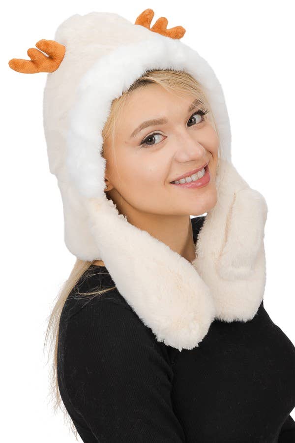 Cap Zone - Wholesale Beanie - Dames - Teddybont halswarmer sjaal dierenhoed1