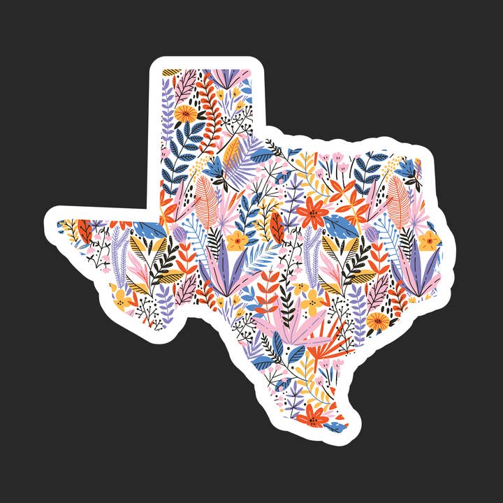 Texas Flower Floral Pattern Sticker for wholesale by Barrel Down South