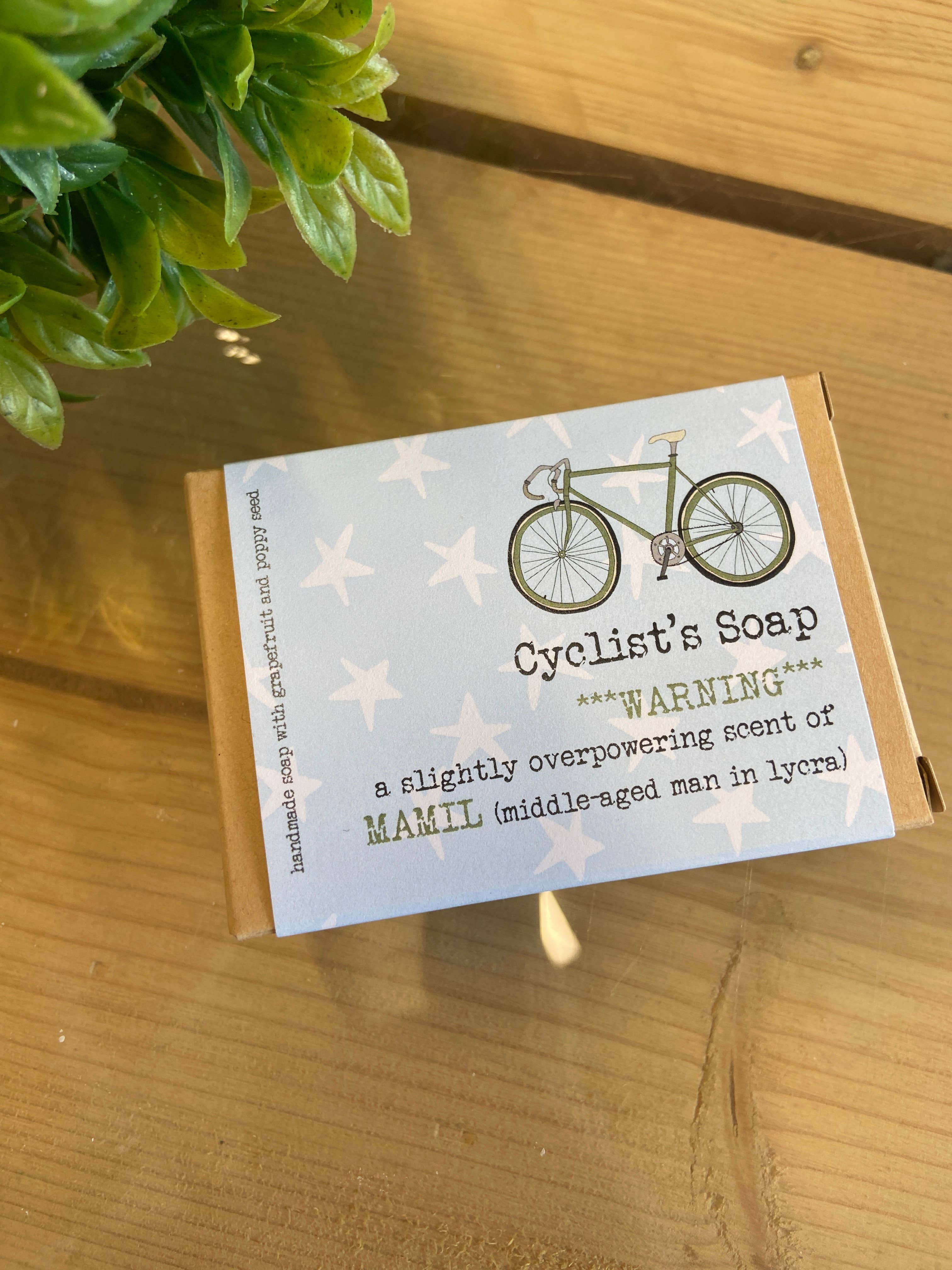 Dandelion Stationery – wholesale Bar Soap – Cyclist's Soap - MAMIL - Humorous Soap Gift - BACK ORDERONLY3