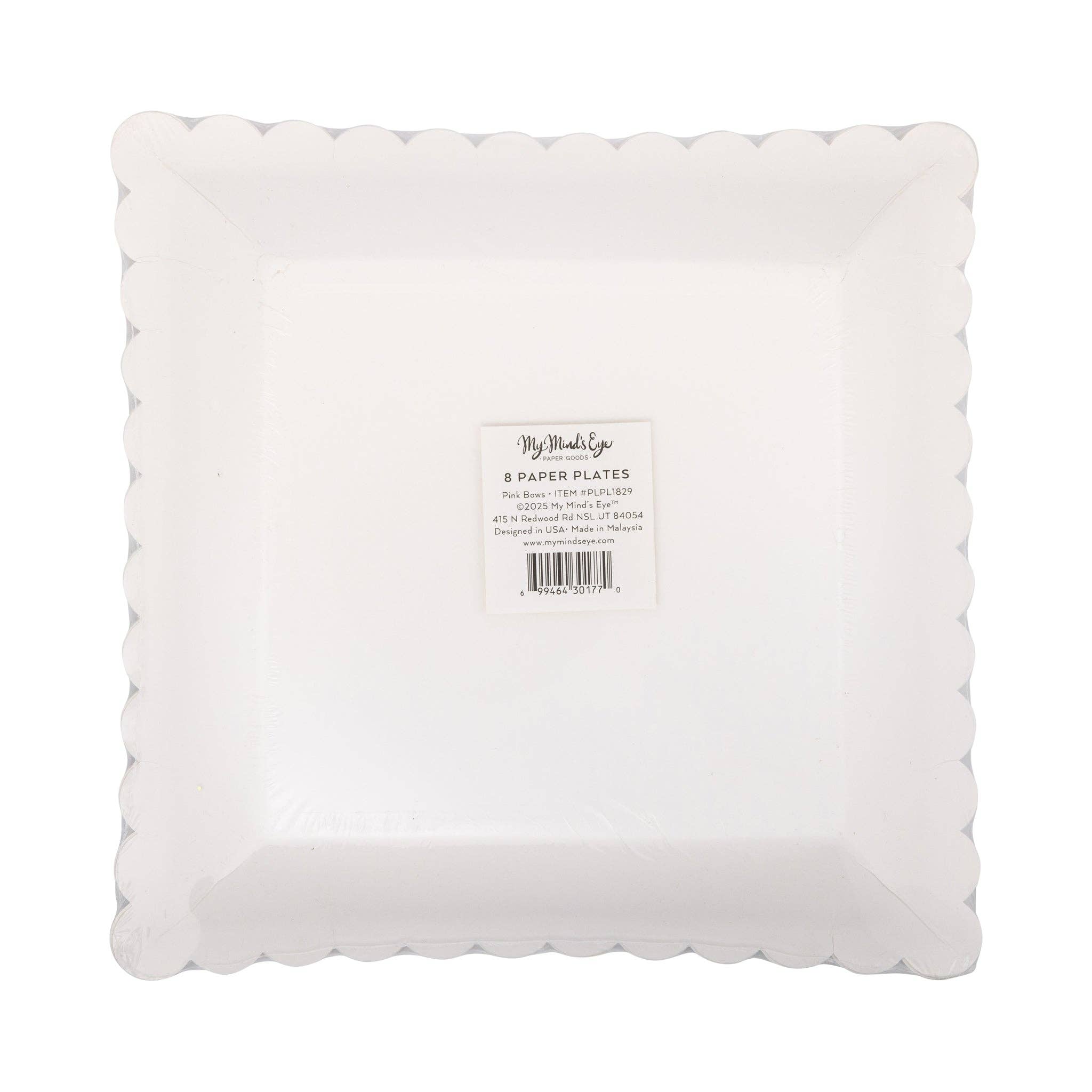 My Mind’s Eye – wholesale Disposable plate – PLPL1829 - Pink Multi Bows Paper Plate3