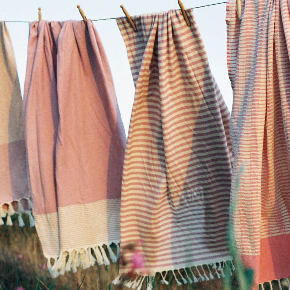 Bohemia Design [now closed] - Vendita all'ingrosso Telo mare - Asciugamano Hammam in cotone Amalfi, rosa vintage7