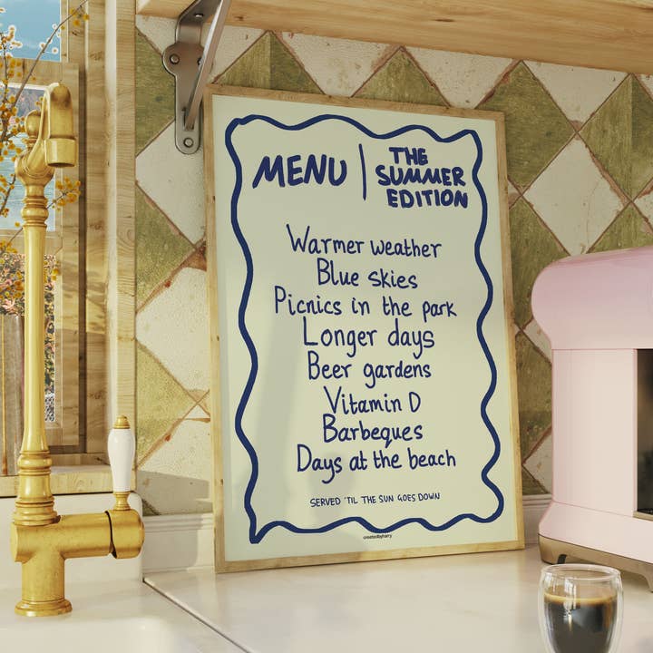 Createdbyharry - Wholesale Art Print - The Summer Menu Print1