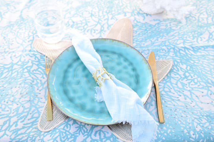 AULICA - Wholesale Placemat - Golden Starfish Charger Plate