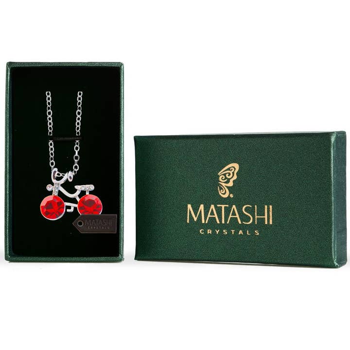 Matashi - Wholesale Pendant/Charm Necklace - Matashi Rhodium Plated Extendable Bicycle Necklace for Women