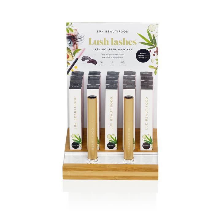 Luk Beautifood - Wholesale Retailer Display - Beauty & Wellness - Display stand for LÜK Lash Nourish Mascara 2 Shades