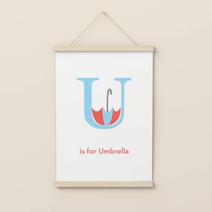 Impressão ilustrada do alfabeto letra U por atacado de Know It All Prints