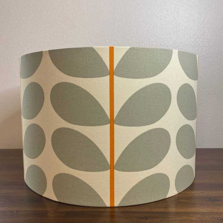 LouSeal Handmade Lampshades - Wholesale Lamp Shade - Orla Kiely Warm Gray & Orange Handmade Lampshade3