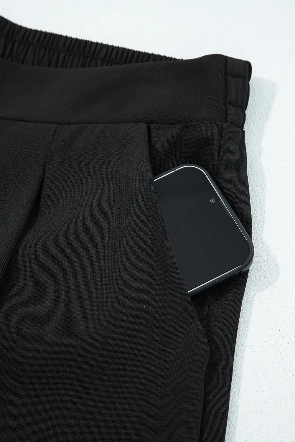 FULL TIME PURCHASE - Wholesale Pants - Women's - Pleated Pull On High Elastic Waist Loose Straight Pants9