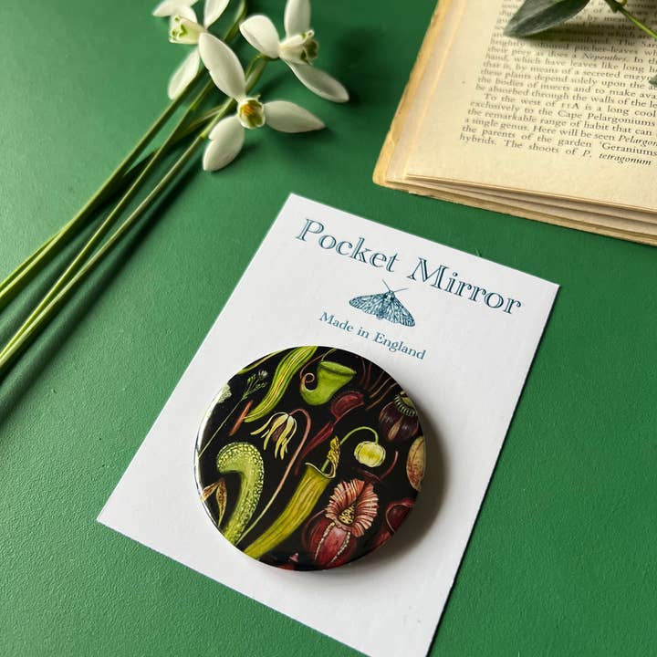 Tansy Moore - Wholesale Compact Mirror - Carnivorous Plants Pocket Mirror2