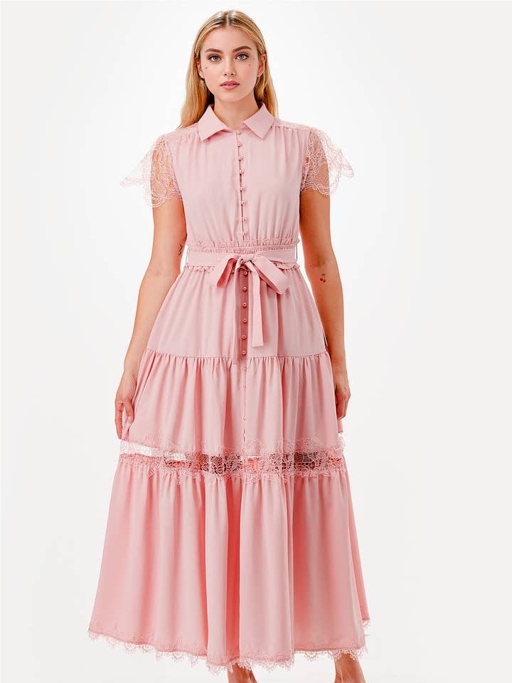 CAMICIE COLLETTO RIFINITURA MISCELA VESTITO per la vendita all'ingrosso da parte di Dear Daisy