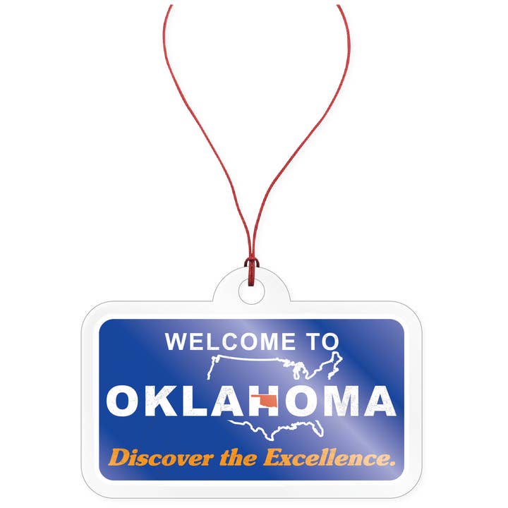 Ornement - panneau de bienvenue de l'Oklahoma pour la vente par Morris Magnets