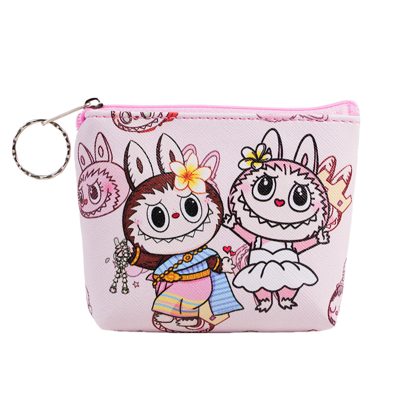 Auraquise - Wholesale Coin Purse - Kids - Cartoon Print Zipper Pouch Coin Purse Card Holder0