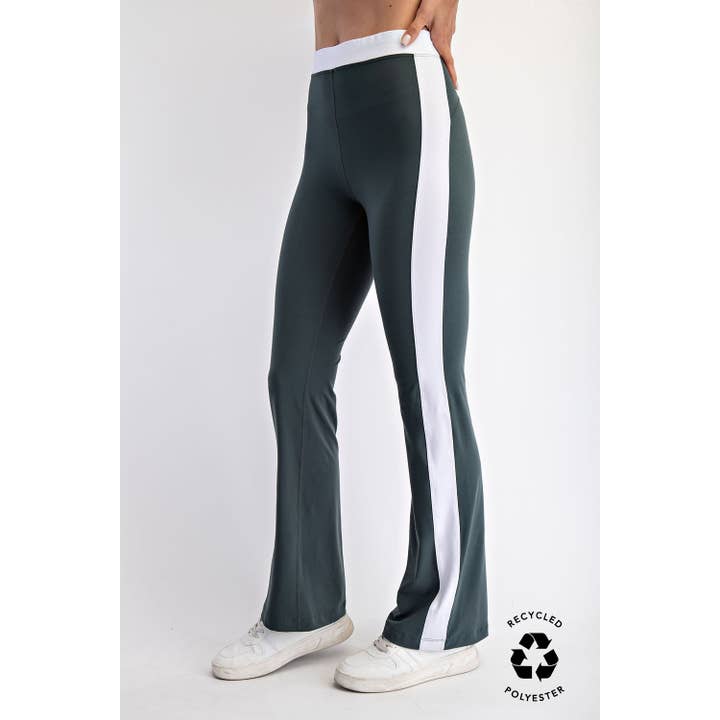 Rae Mode - Wholesale Athletic Pants - Women's - BUTTER SOFT SIDE STRIPE FLARE LEGGINGS3