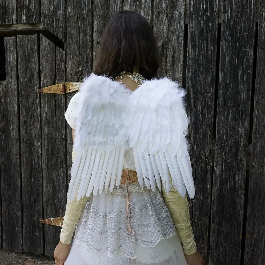 Zucker Feather Products - Wholesale Costume - Kids - Small White Angel Costume Wings - Halloween Cosplay Feather4