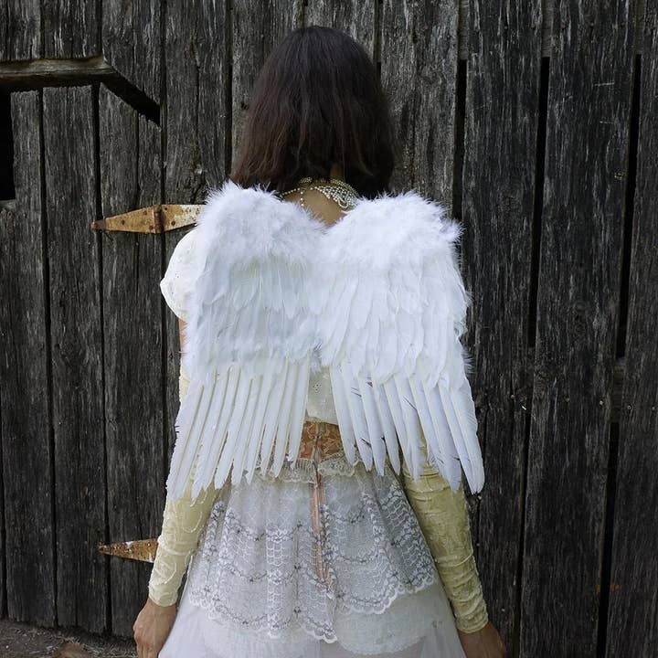 Zucker Feather Products - Wholesale Costume - Kids - Small White Angel Costume Wings - Halloween Cosplay Feather4
