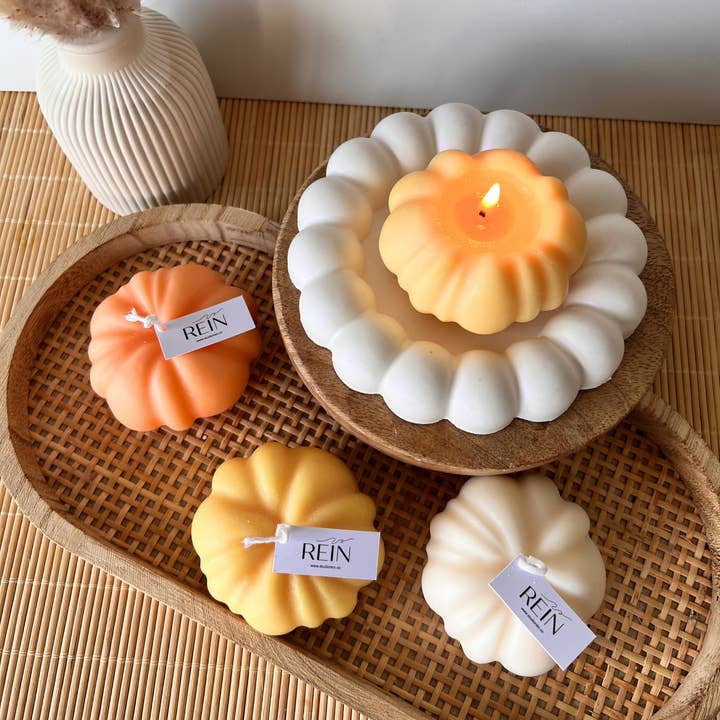 Studio Rein - Wholesale Novelty candle - Pumpkin Decorative Pillar Candle, Soy Wax0