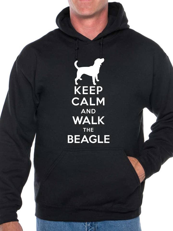 Keep Calm Walk The Beagle Dog Lovers Hoodie Size for wholesale by Print4U