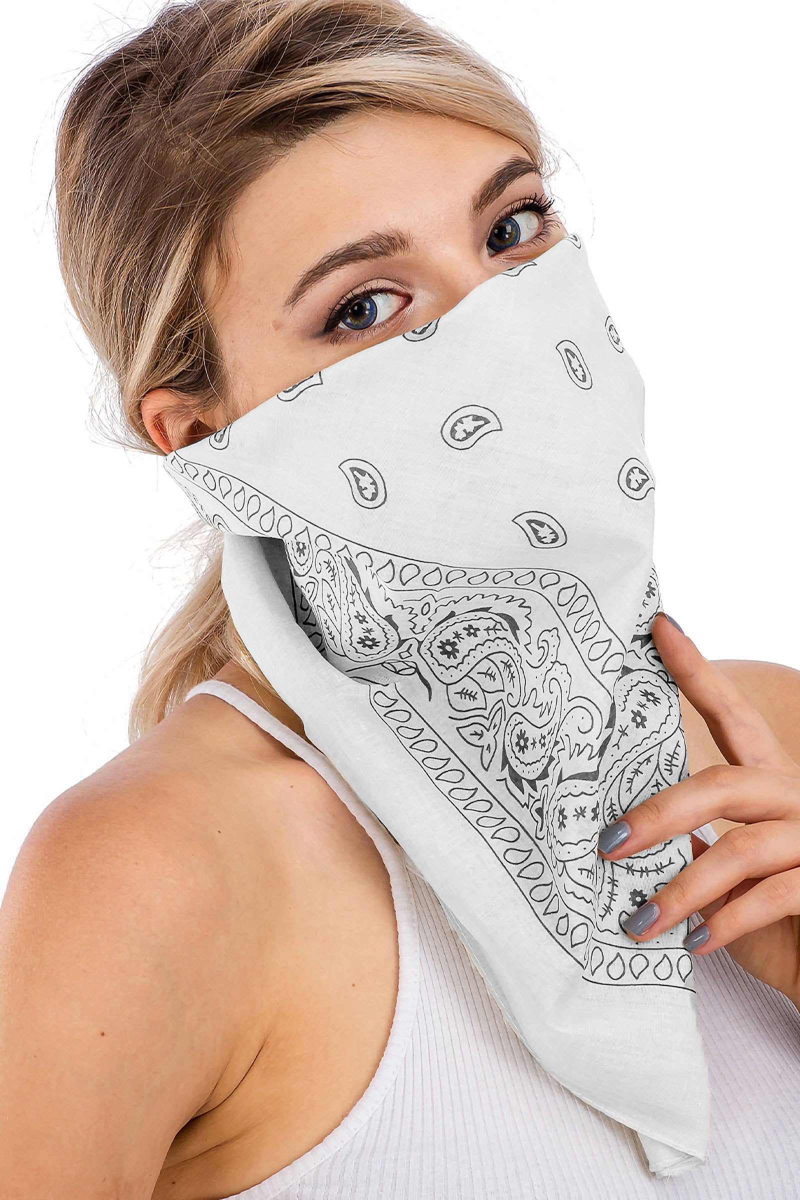 Cap Zone – Engroshandel Bandana - Dame – Klassisk firkantet bandana i bomuld med paisleyprint32