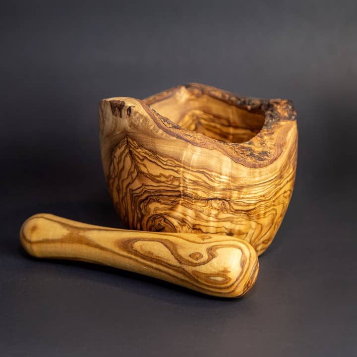 Dyari - Wholesale Vijzel en stamper - Mortel en stamper van olijfhout3