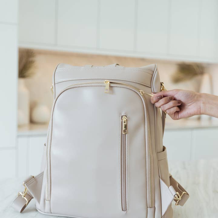 Mia + Sophia – Engroshandel Bletaske - Baby – Mia pusletaske med stelremme, flaskebholder og pusleunderlag15