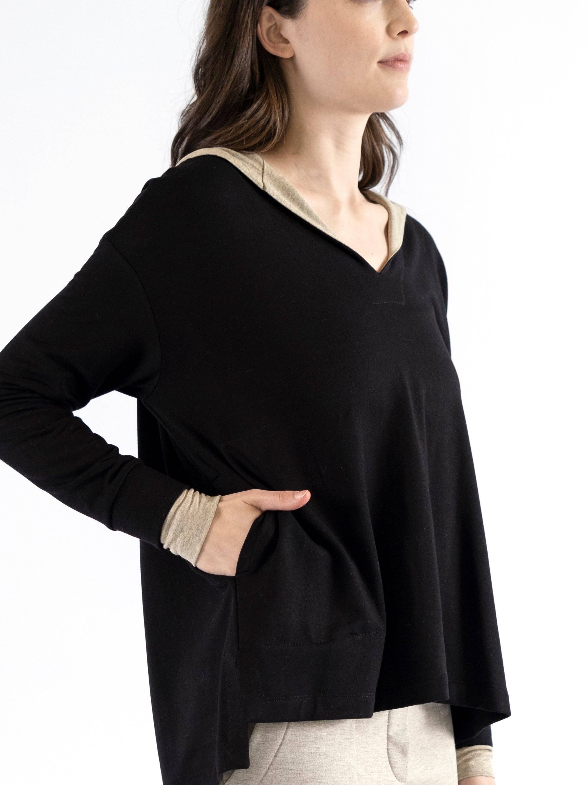 REMOVED BRAND – wholesale Hoodie - Dam – Emma V-ringad tröja med huva3