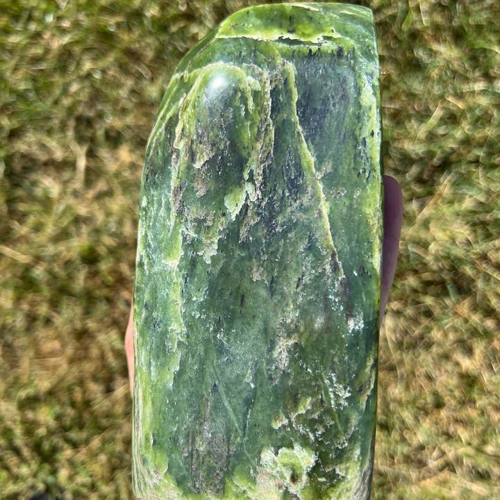 New Moon Beginnings - Wholesale Spiritual Stone/Crystal - Nephrite Jade Standing Freeform - Polished Jade Tower - Standing Jade Sculpture - Genuine Nephrite Jade - Green Crystal Freeform Sculpture 5