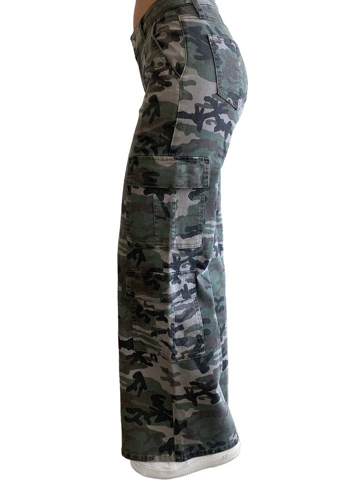 Prosperity Denim - Wholesale Pants - Women's - BEST SELLER Gina Cargo Straight in Camo1
