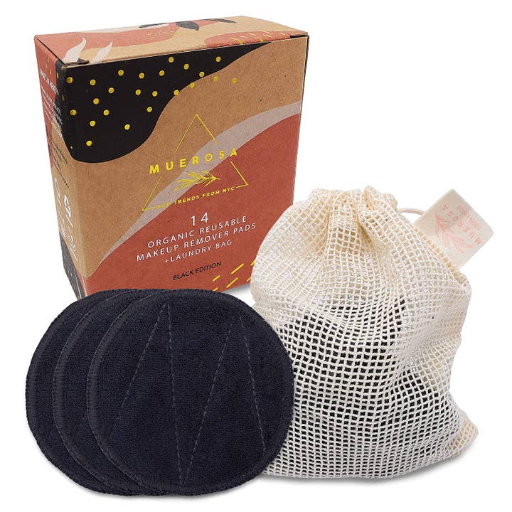 Reusable Bamboo Makeup Remover Pads BLACK EDITION (Refill) for wholesale by Muerosa LLC