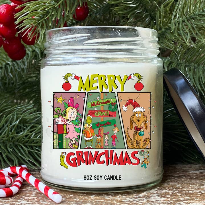 Bougie de Noël, bougie de soja, bas de Noël, cadeau de vacances pour la vente par Unicorntrendz