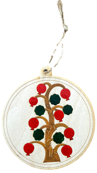HDIF-USA - Wholesale Ornament - Hand-Painted Wooden Ornaments "Pomegranate Series"4