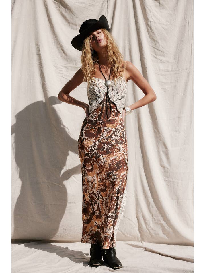 Citrine Viper Casablanca Slip Dress for wholesale on Faire